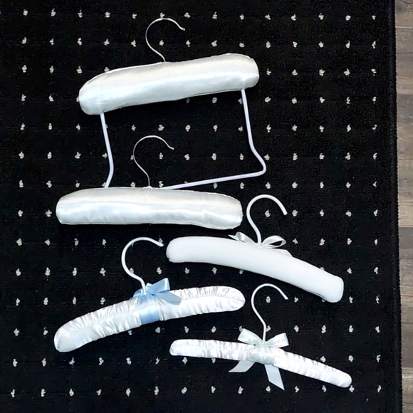 Satin•Cotton Emboidered•Padded Children's Boutique Hanger Assortment • Set of 5 - Picture 3 of 8